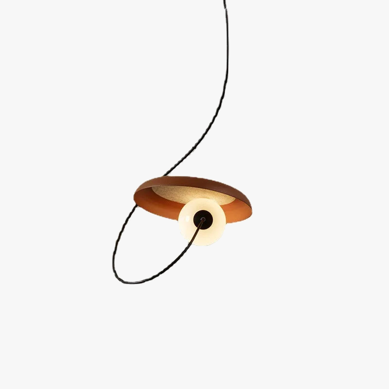 suspension led 3d design avec boule mobile et cordon ajustable