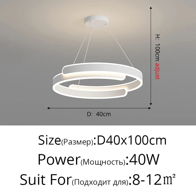 suspension led anneau design pour décoration intérieure élégante