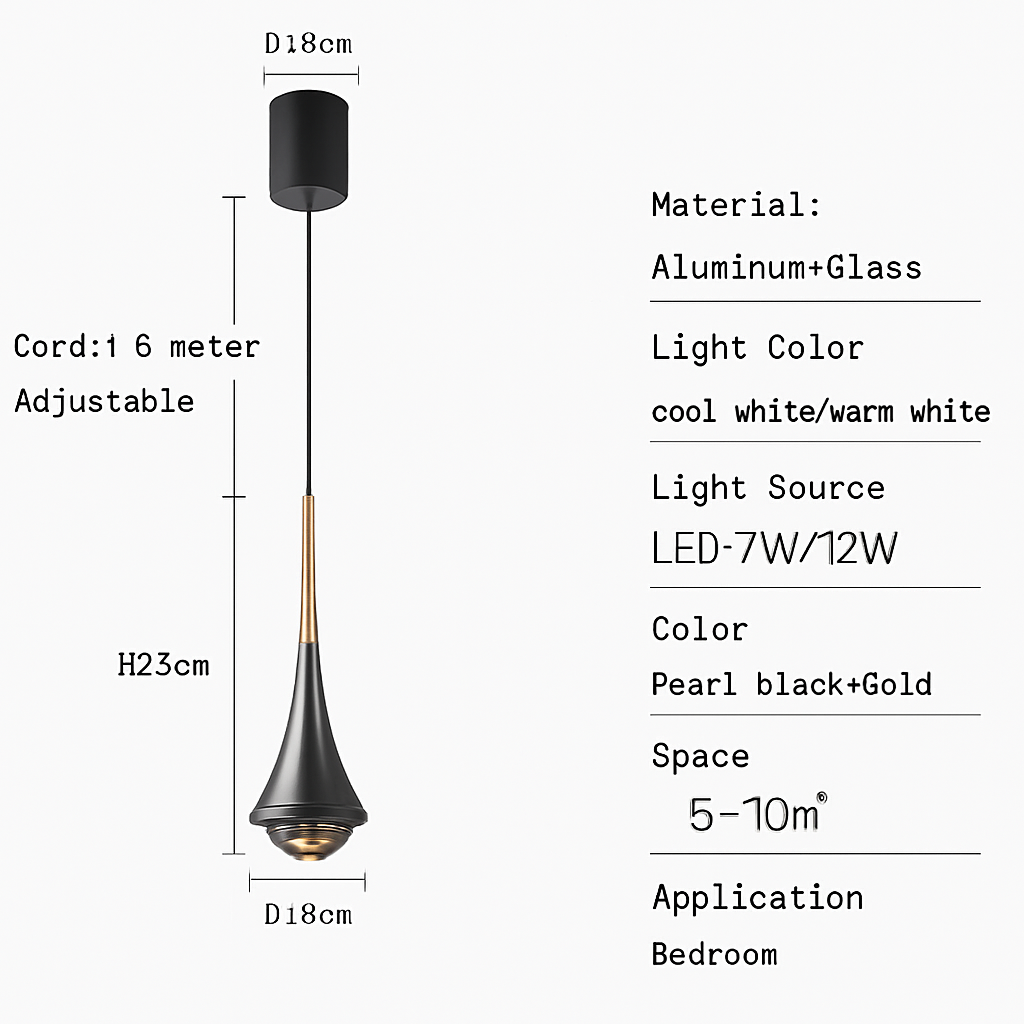 suspension LED anti-éblouissement design moderne
