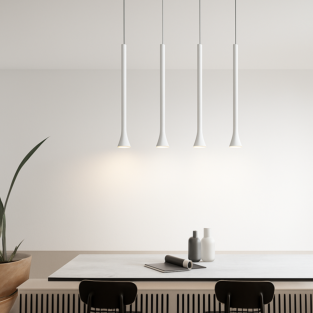 suspension LED Art créatif Long Tube