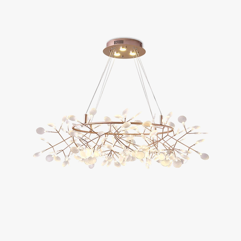 suspension led art déco en acier inoxydable et acrylique