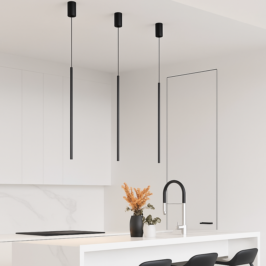 suspension led au design minimaliste pour restaurant ou bar