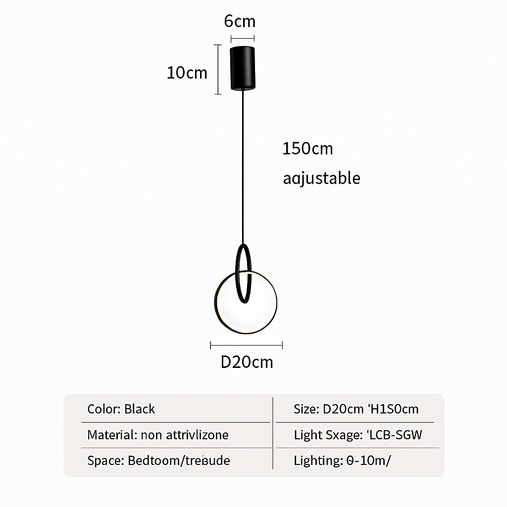 Suspension LED au design moderne et créatif