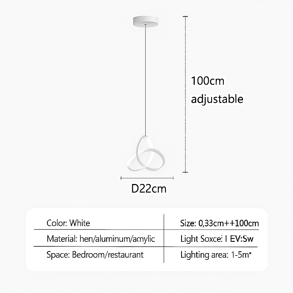 Suspension LED au design moderne et créatif