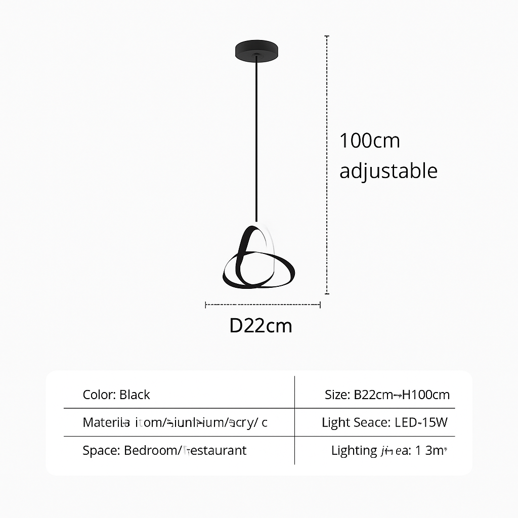 Suspension LED au design moderne et créatif