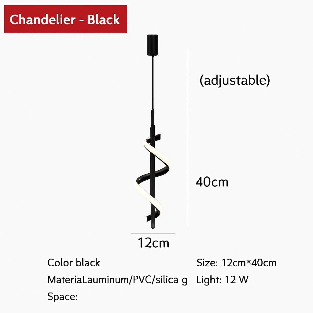 Suspension LED au design moderne et créatif