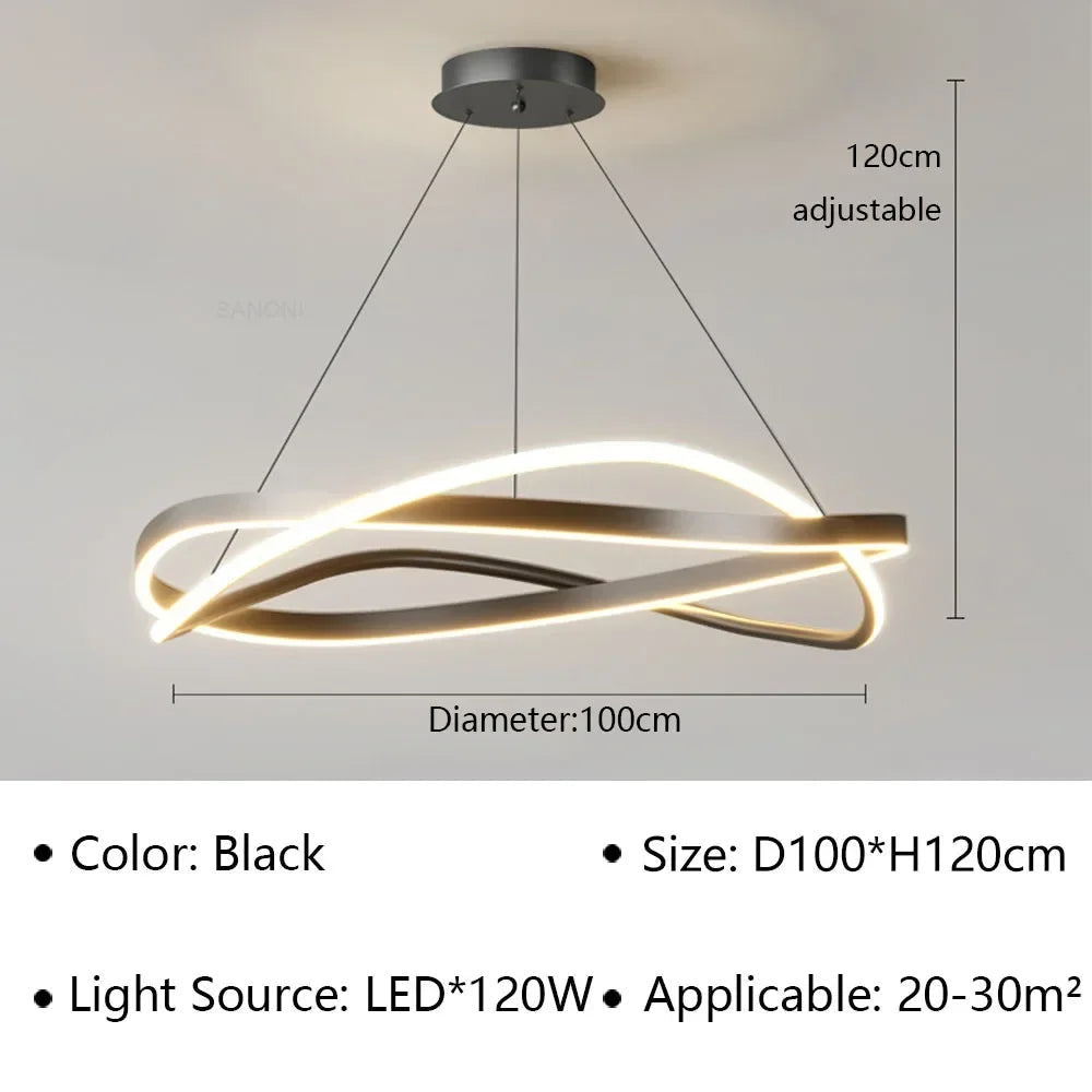 suspension LED au design moderne pour intérieur
