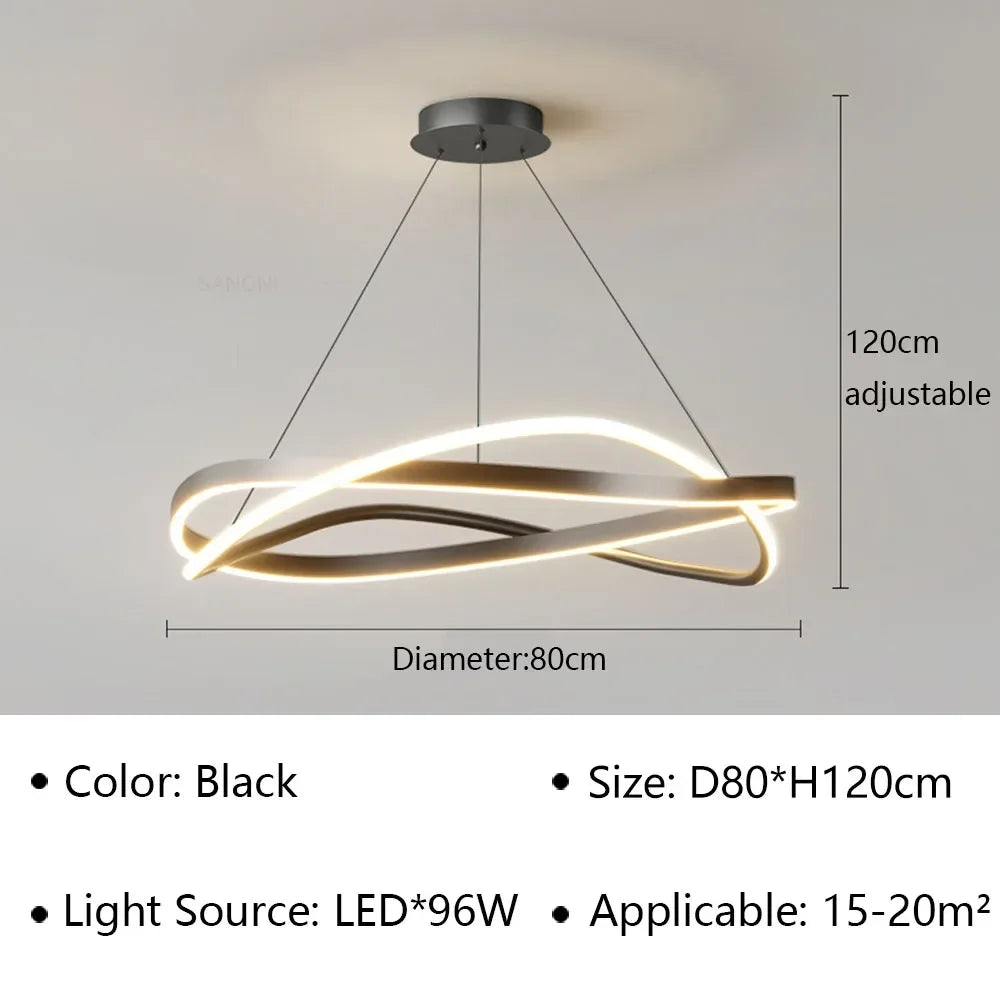 suspension LED au design moderne pour intérieur