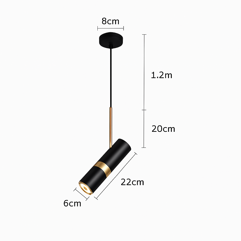 Suspension LED au design nordique rotatif à 360 °