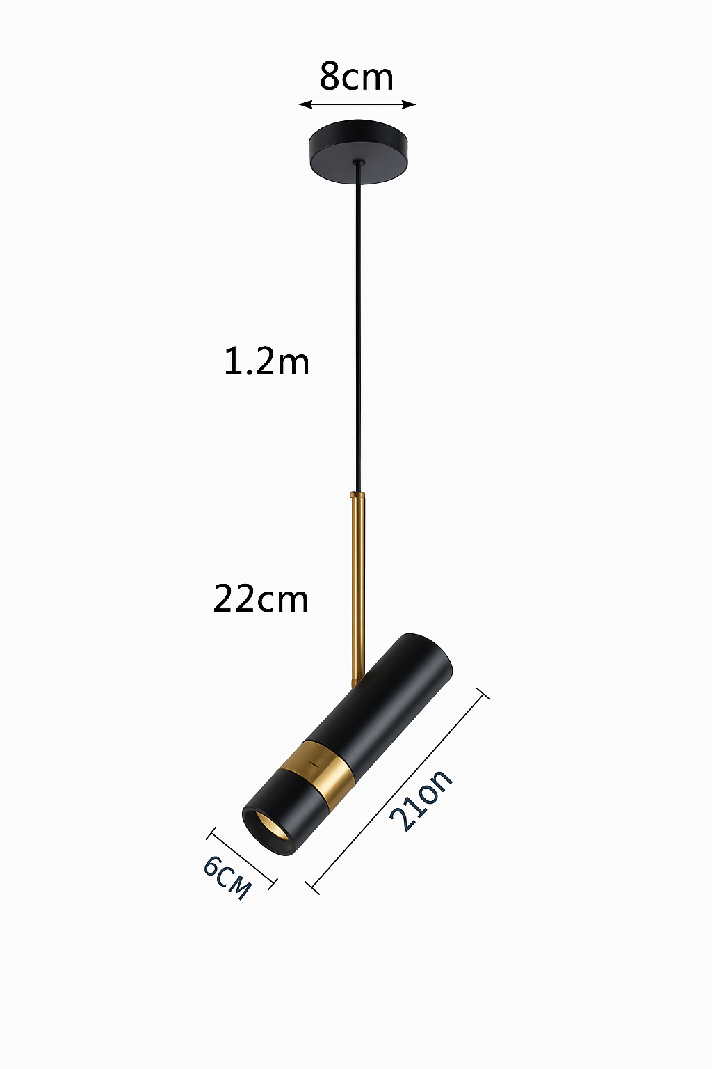Suspension LED au design nordique rotatif à 360 °