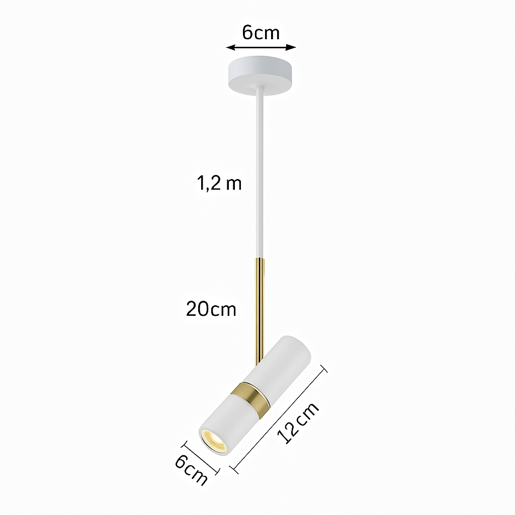 Suspension LED au design nordique rotatif à 360 °