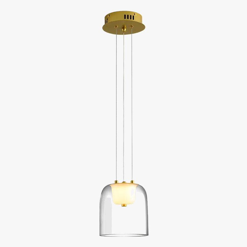 suspension à led avec couvercle en verre moderne