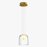 suspension à led avec couvercle en verre moderne