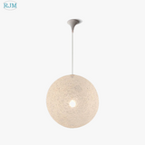 Suspension LED boule chanvre