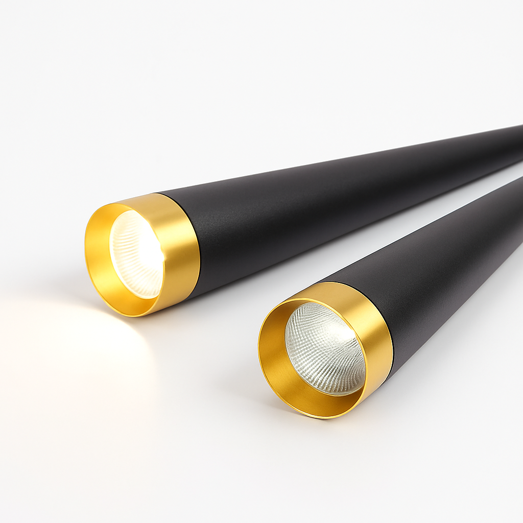 suspension led cône tube pour éclairage intérieur intensité variable