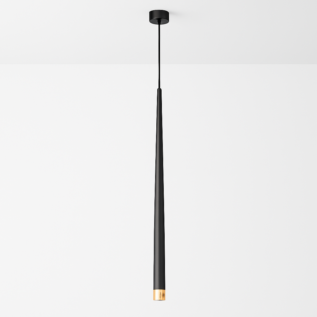 suspension led cône tube pour éclairage intérieur intensité variable