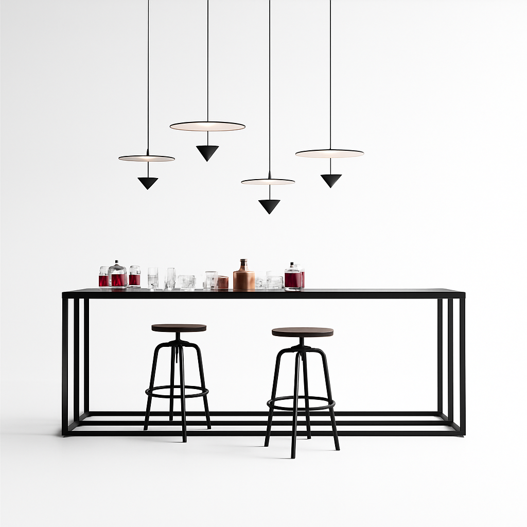 suspension led conique art déco hauteur réglable