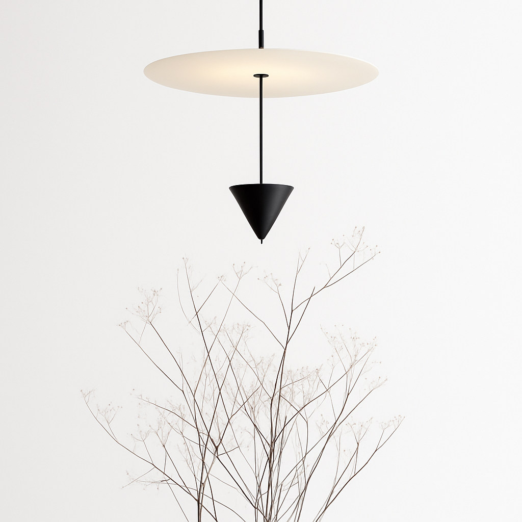 suspension led conique art déco hauteur réglable