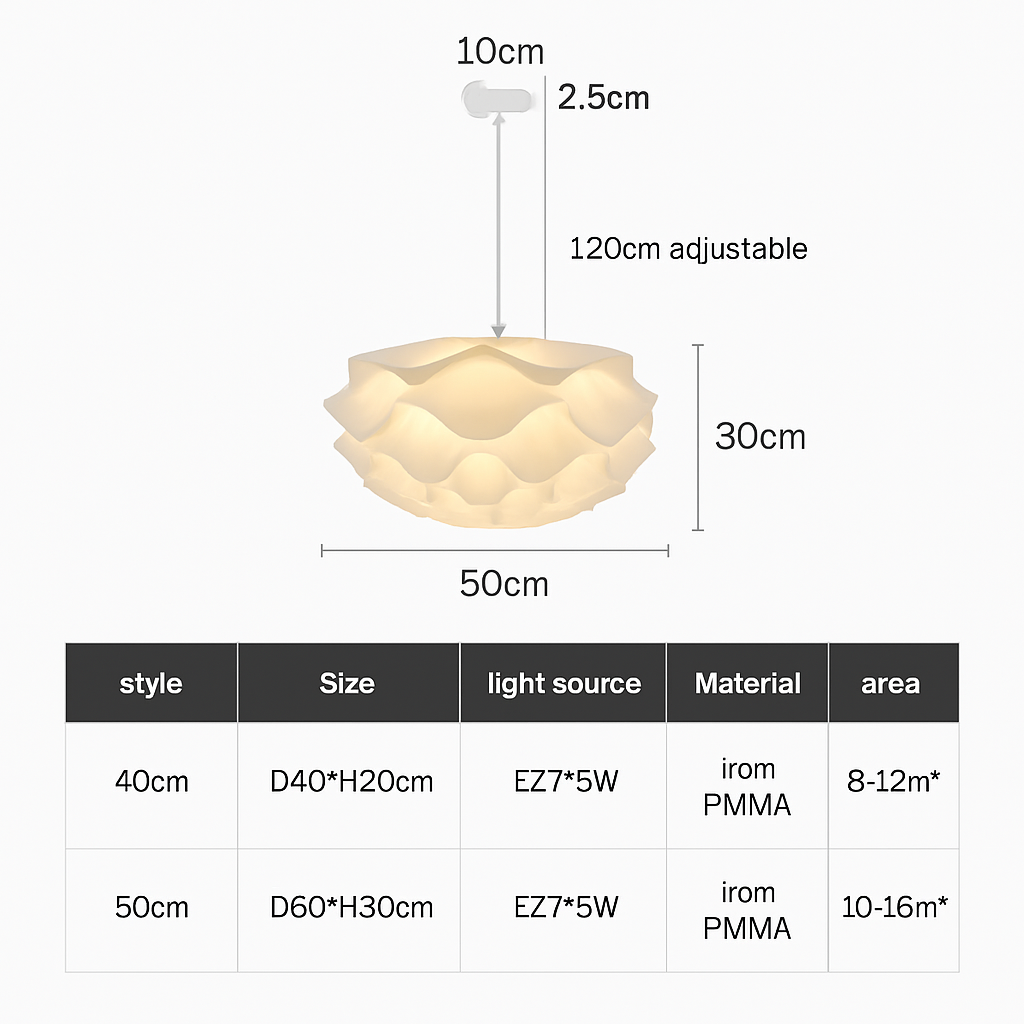 suspension à led créative pour décoration intérieure moderne 2024