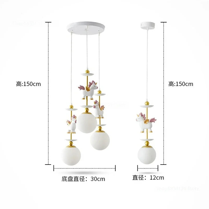 suspension à led créative style nordique pour chambre enfant