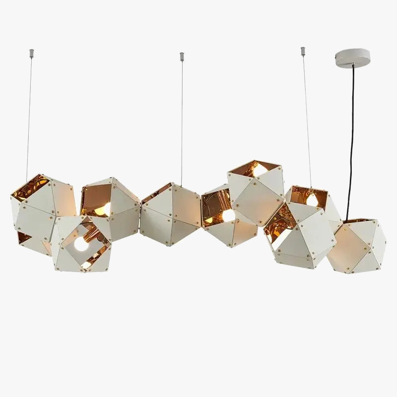 suspension led cube art déco style assorti 	 saison