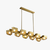 suspension led décorative en cuivre avec luminaire réglable
