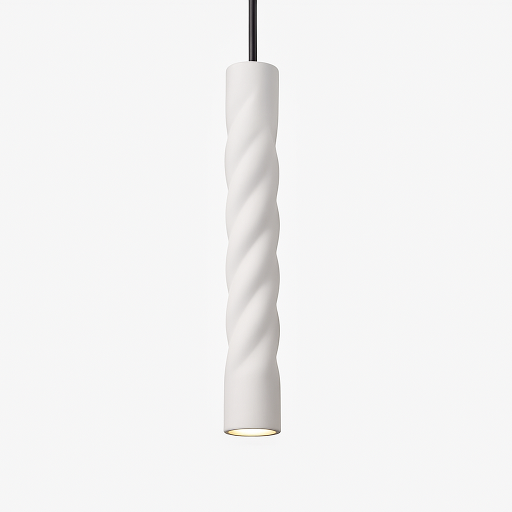 Suspension LED design cylindrique en spirale Pipe