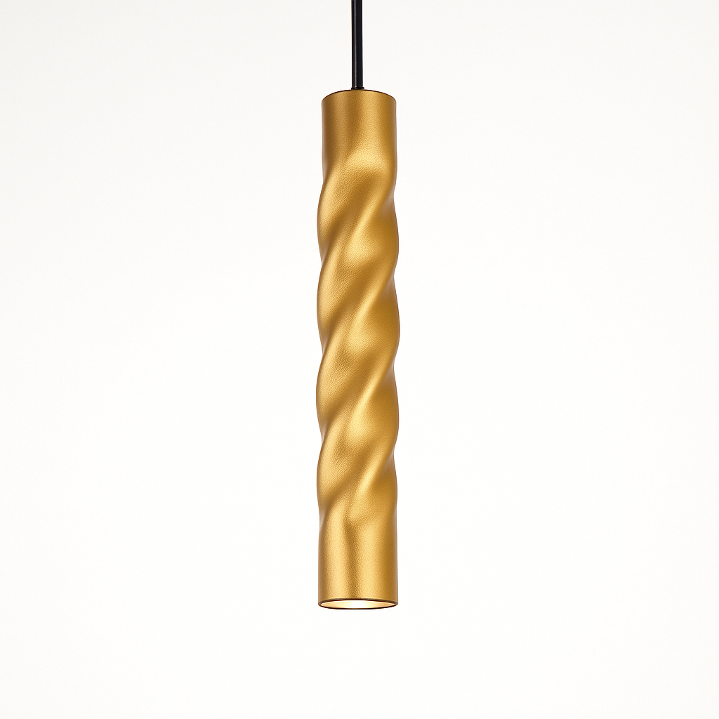 Suspension LED design cylindrique en spirale Pipe
