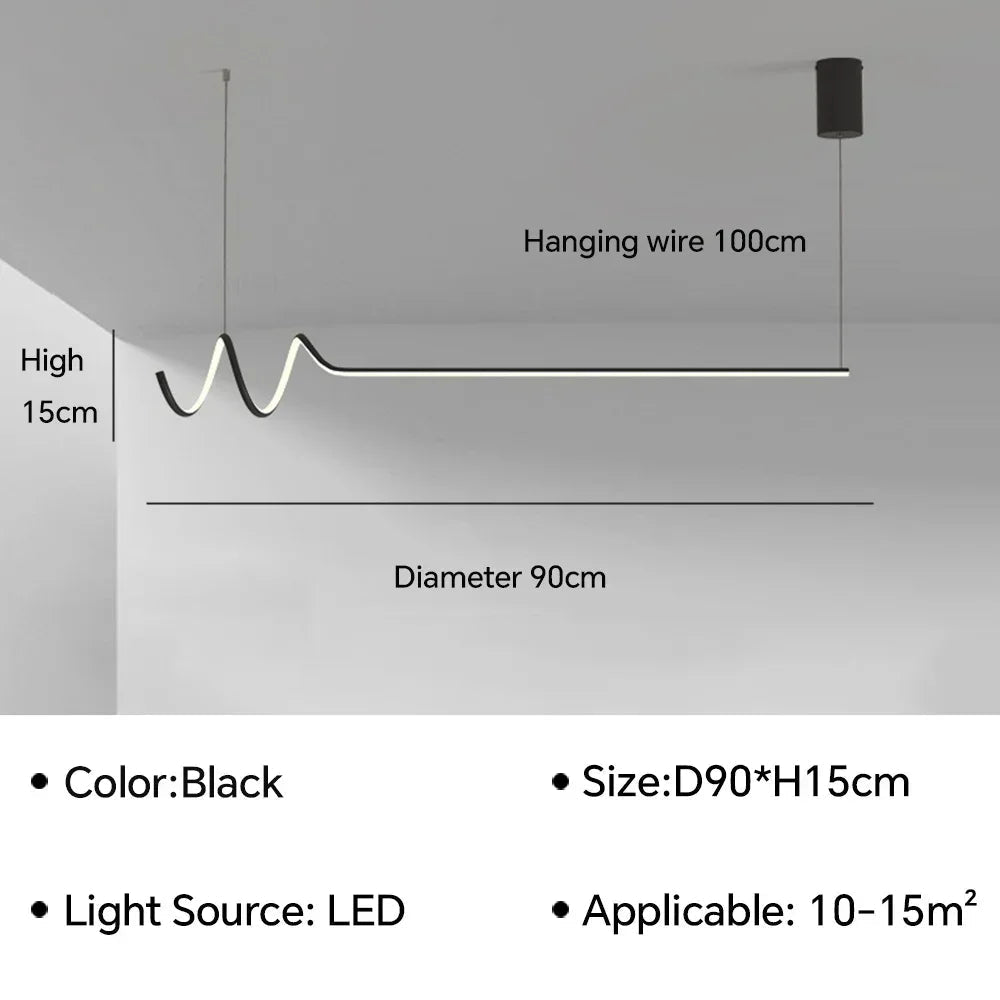 suspension LED design moderne idéale pour hôtels