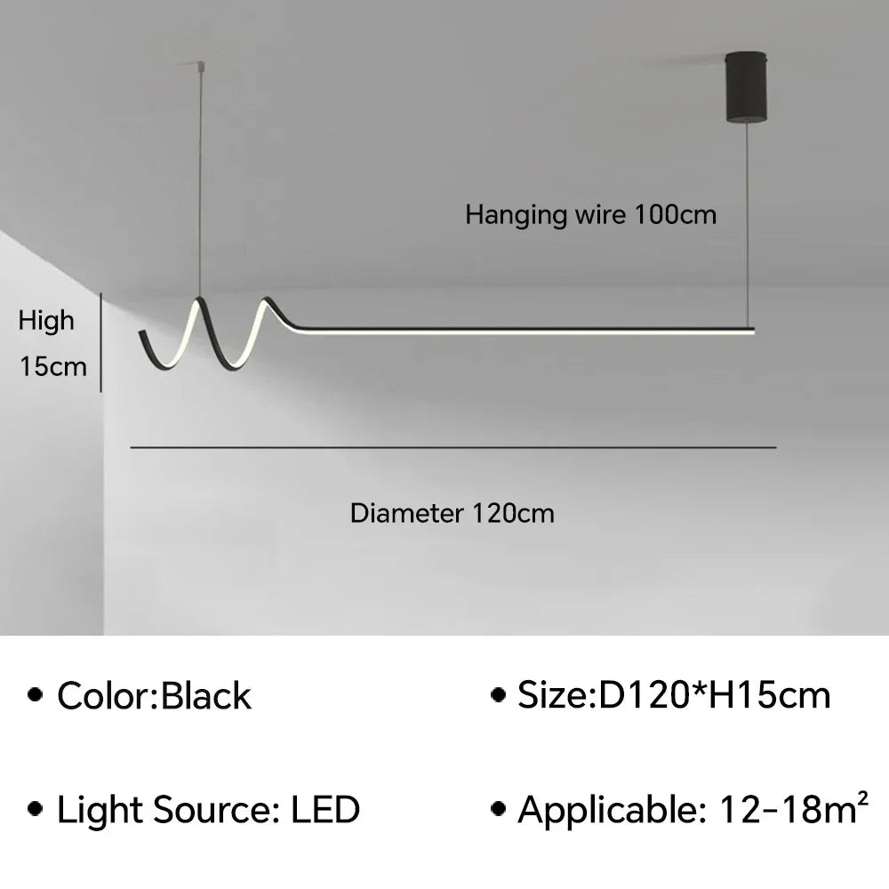 suspension LED design moderne idéale pour hôtels