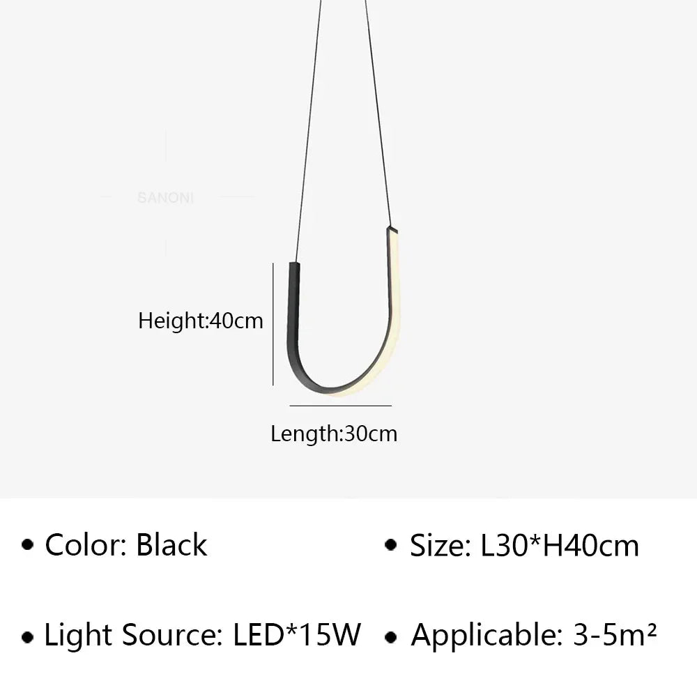 suspension LED design moderne idéale pour intérieur hôtel villa