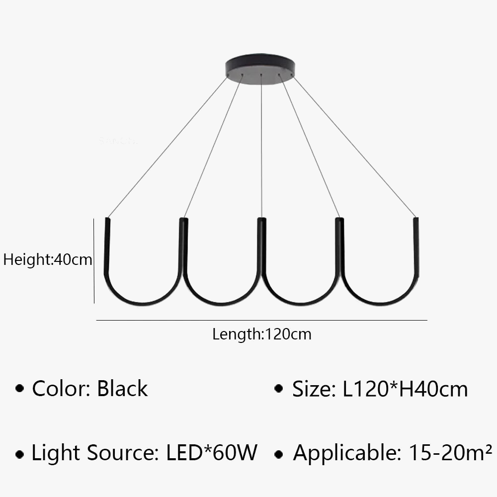 suspension LED design moderne idéale pour intérieur hôtel villa