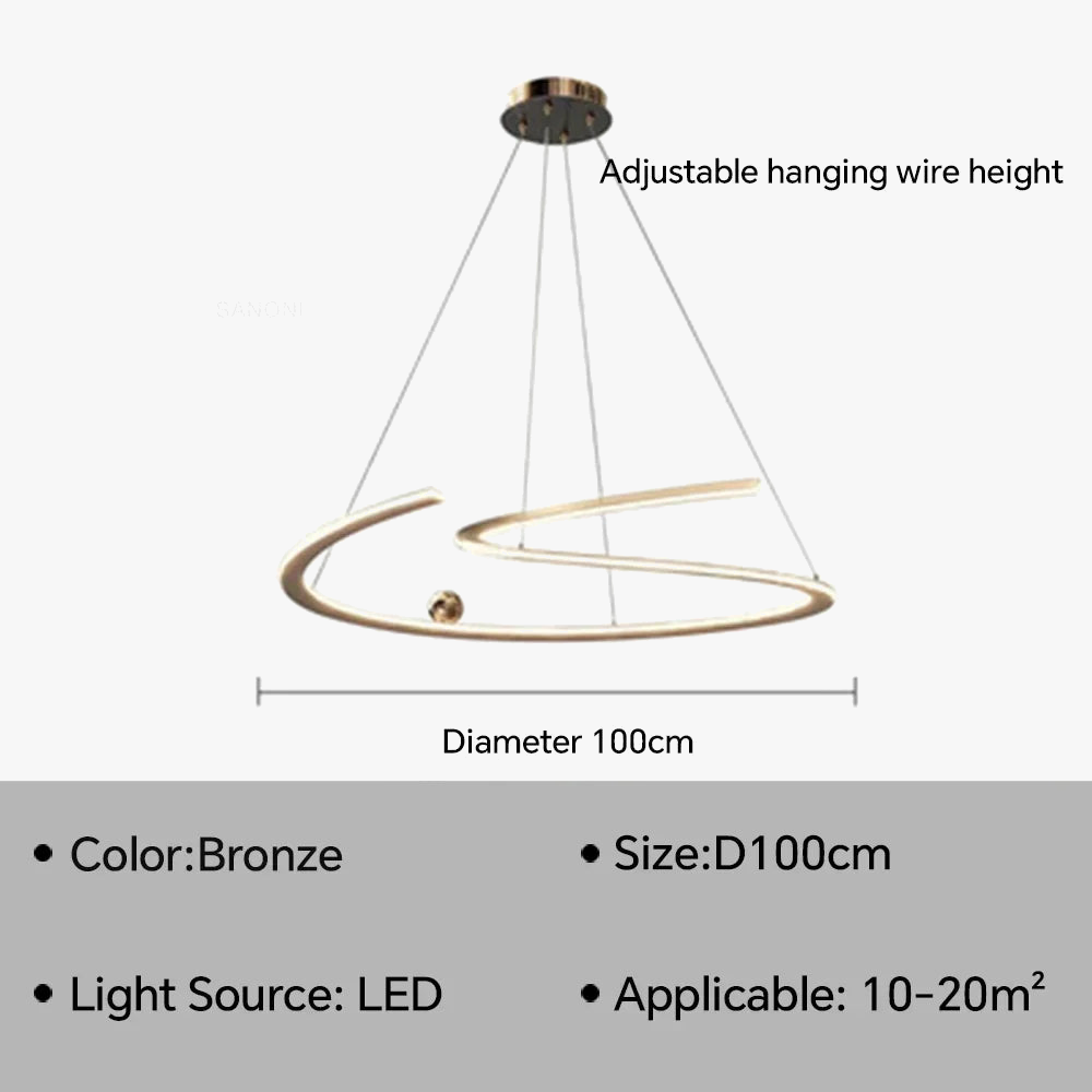 suspension LED design moderne luminaire décoratif d'intérieur
