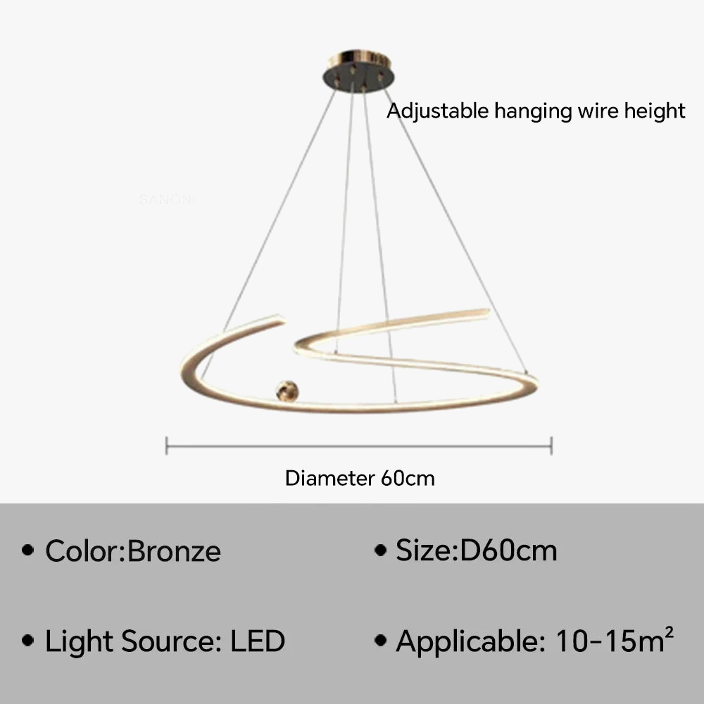 suspension LED design moderne luminaire décoratif d'intérieur