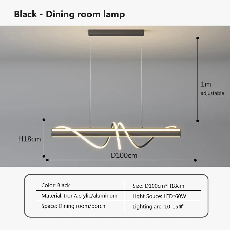 suspension LED design moderne pour restaurant