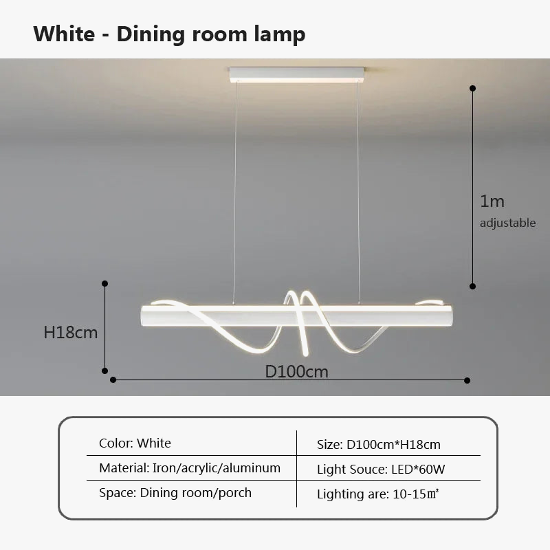 suspension LED design moderne pour restaurant
