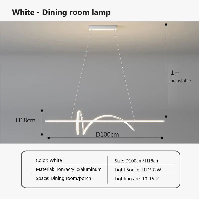suspension LED design moderne pour restaurant