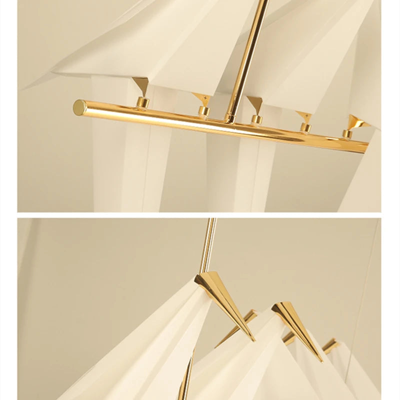 suspension LED design nordique en acrylique forme oiseau