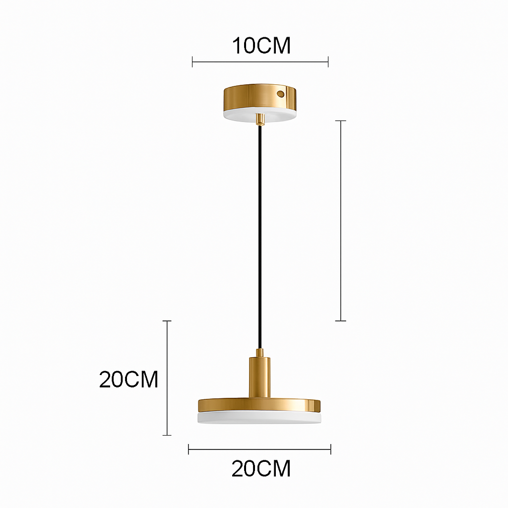 suspension LED design nordique en fer et marbre pour intérieur