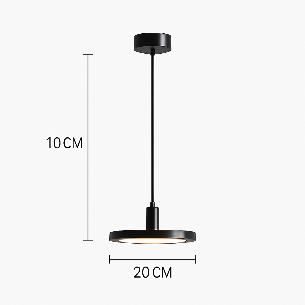 suspension LED design nordique en fer et marbre pour intérieur