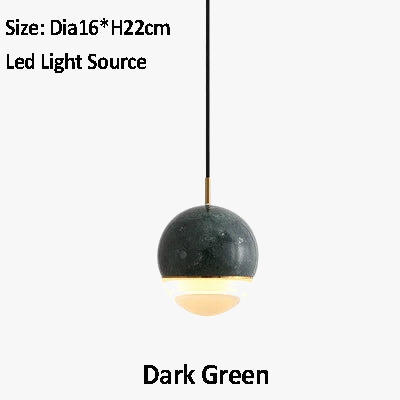 suspension LED design nordique en marbre pour intérieur décoratif