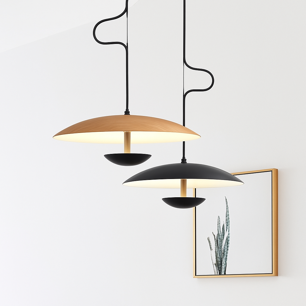 suspension led design nordique grain de bois luminaire suspendu décoratif