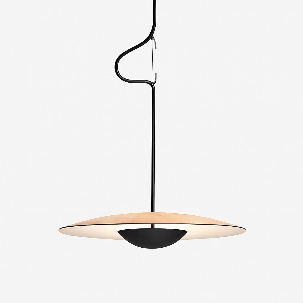 suspension led design nordique grain de bois luminaire suspendu décoratif