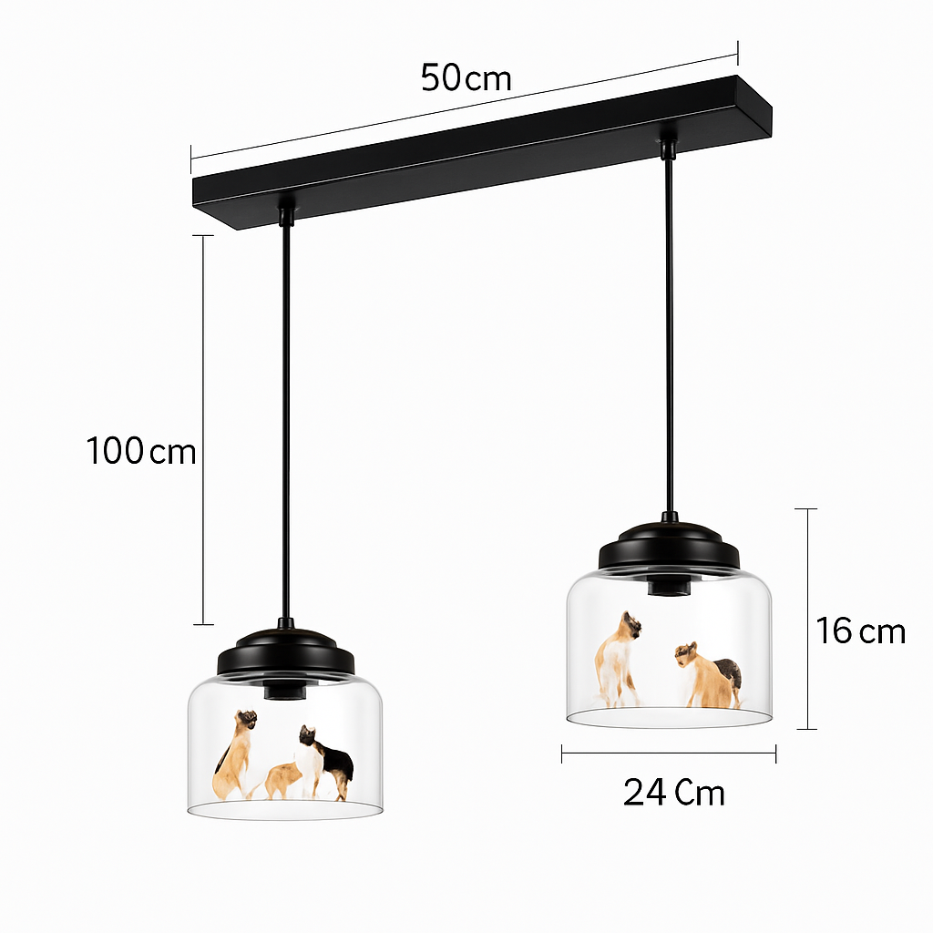 suspension led dessin animé nordique animaux mignons cadeau décoratif