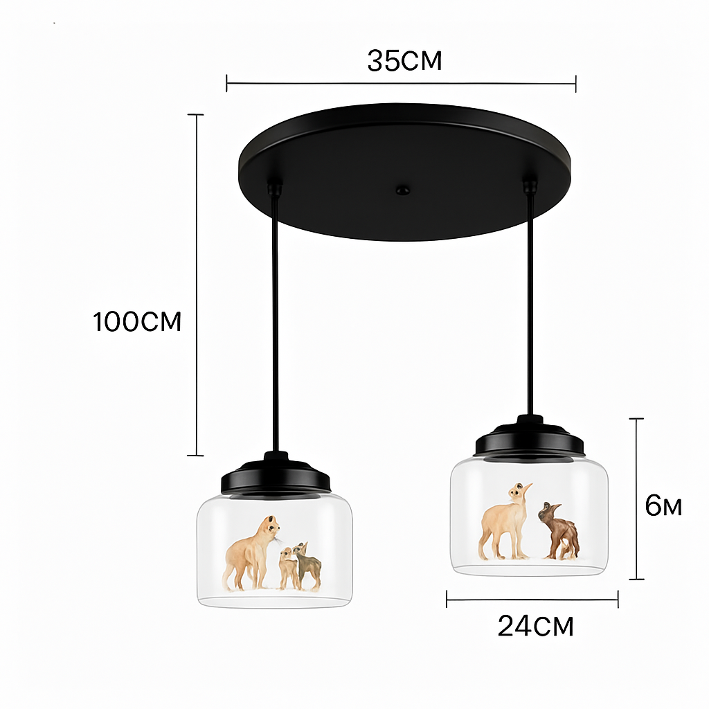 suspension led dessin animé nordique animaux mignons cadeau décoratif