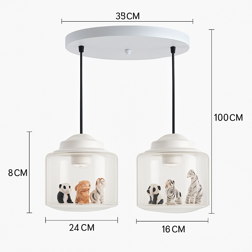 suspension led dessin animé nordique animaux mignons cadeau décoratif