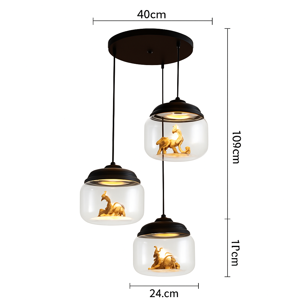 suspension led dessin animé nordique animaux mignons cadeau décoratif