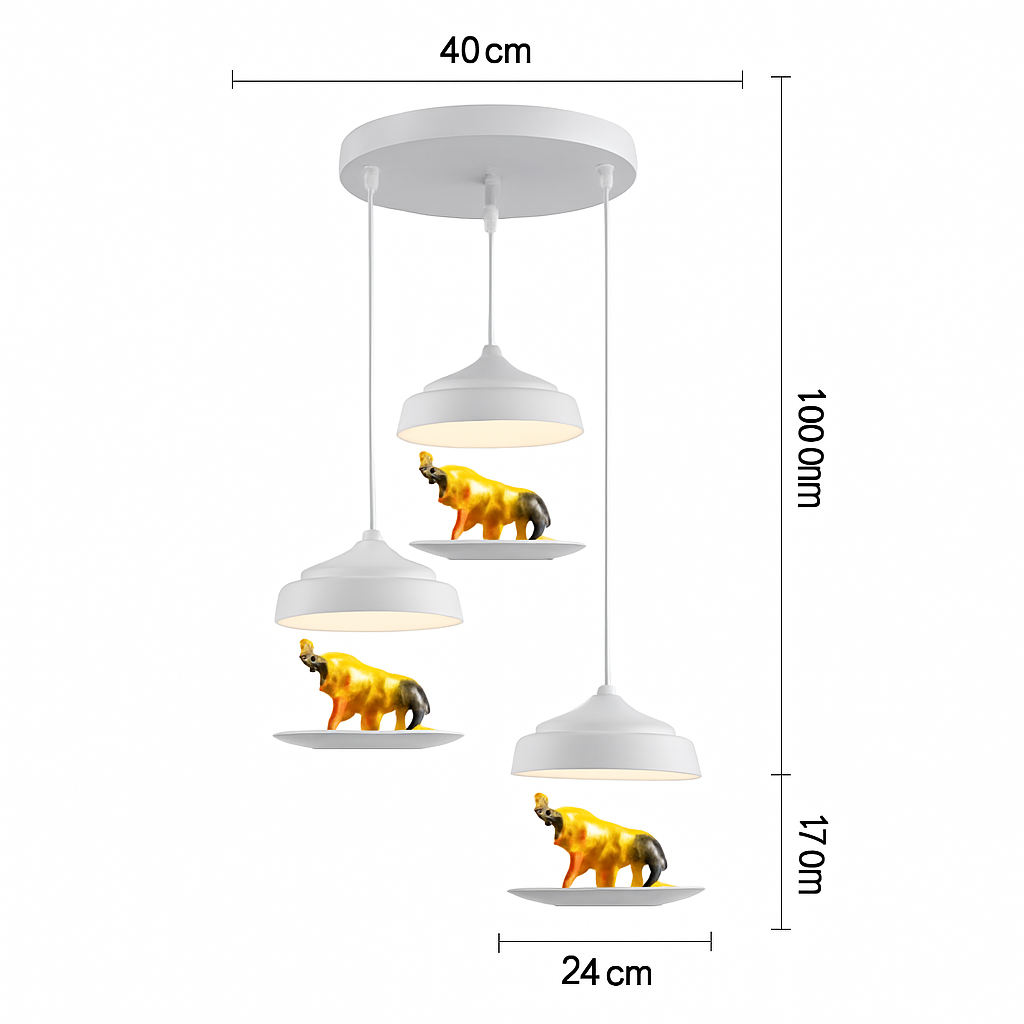 suspension led dessin animé nordique animaux mignons cadeau décoratif