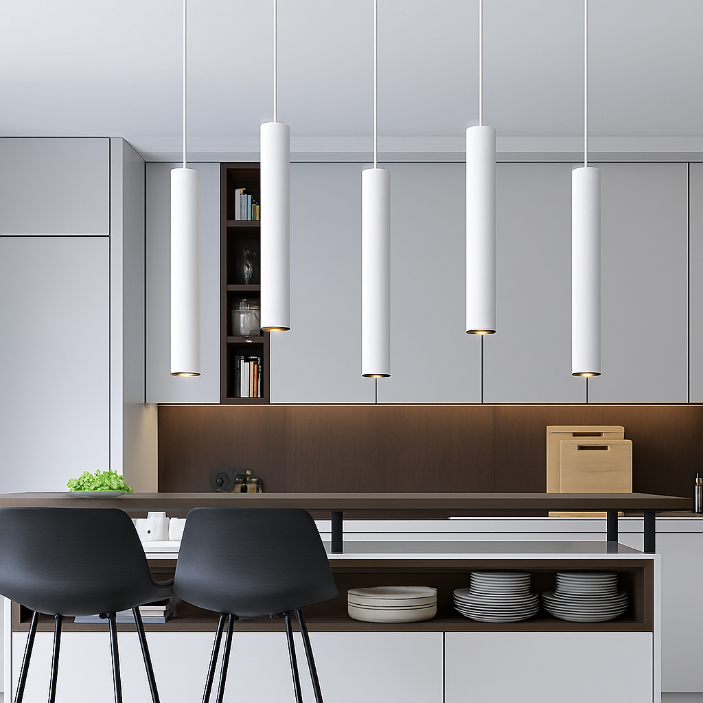 suspension LED Dimmable cylindre cône et tube