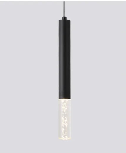suspension led double sources de lumière en cristal nordique